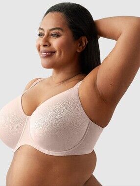 Wacoal Back Appeal Underwire Bra Rose Dust Pink Sz 44H NEW $84 WL146